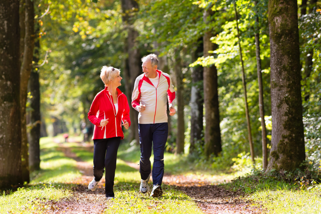 Jogging elderly